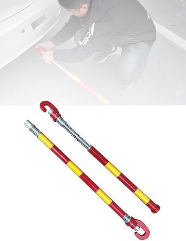 Barra di traino resistente da 8 tonnellate con cuscinetto a molla, palo di traino da 1,8 m, per riparazioni auto, uso domestico e fabbriche, attrezzatura di traino durevole per il recupero sicuro del