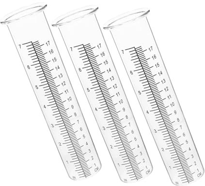 DOITOOL 3pièces Pluviomètre Extérieur pour Terrasse Compteur Eau De Pluie Précis avec Grands Chiffres Outil De Mesure pour Jardin Et Pelouse