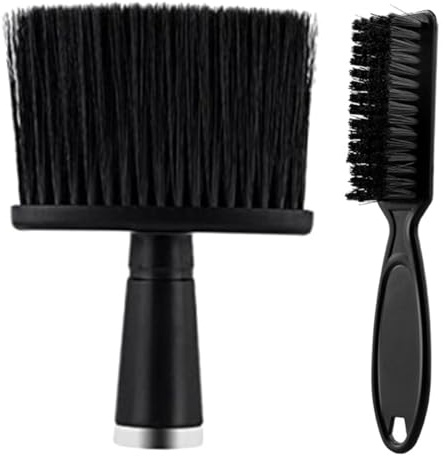 BIUDECO 2 pièces Set de Brosses Plumeau Coiffeur pour Cheveux Cassés Brosse à Cou Ergonomique et Outil Polyvalent pour Salon et Coiffure Professionnelle