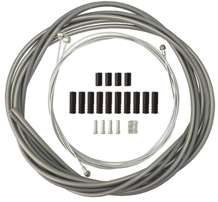 Zambuph Kältebeständiger Fahrrad Schaltzug Innenzugsatz, PVC beschichtet, robust, kälte und hitzebeständig, witterungsbeständig, Edelstahl, Bremszug vorne und hinten