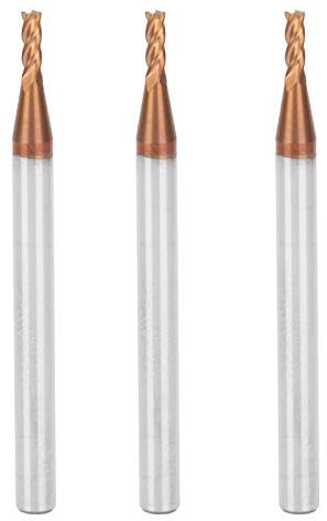 CNC-Schaftfräser, hochpräzises Hartmetallschneiden, Wolframstahl-Fräser für die Metallbearbeitung, Gravur, 2 x 50 x 4 Zähne, 3 Stück