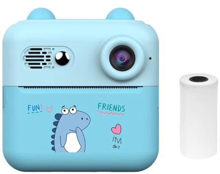 Macchina fotografica istantanea Stampante fotografica portatile per bambini con 1200W 2 4 Schermo 1 Rotolo Adatto Diario Note Compleanno Ragazze Ragazzi Vacanza Viaggio