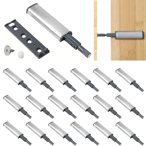20 Stück Push To Open Türöffner, Tragbarkeit Drucktüröffner aus Metall Magnetisch Softclose Türdämpfer Schranktür Dämpfer Schubladenschienen Drucköffner Schrank für Schranktüren Möbelbeschläge