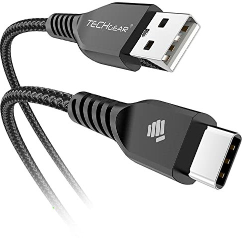 TECHGEAR STRONG High Durability Braided USB-C Charging & Data Cable (30cm/1ft) for USB Type-C Compatible with iPad Pro 11 12.9 13 2025-2018, Mini 7/6, iPad Air 11/13/4th/5th 10.9, iPad 10th/11th