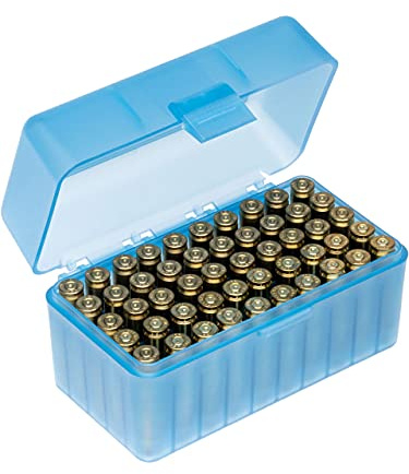 Parra Ammo Box - 50 rounds – Ø 10mm / 3/8” - OAL 67mm / 2 5/8”, Blue