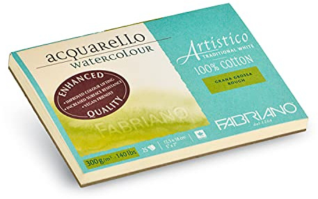 Fabriano Artistico Watercolor Block, 5 x 7, Traditional White