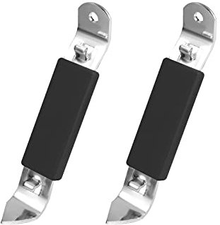 KINBOM 2pcs Magnetic Bottle Openers with Magnet, Stainless Steel Bottle Opener Manual Bottle Punch Can Opener for Beer Bottles Cans Beverages (Black)