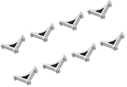CORHAD 8pcs Aluminium Fridge Shelf Clips Easy to Install Support Hooks for Refrigerator and Freezer Sturdy Shelf Brackets Silver | Curved Dovetail Design, Holds Shelf Firmly, for Refrigerator and Freezer Use