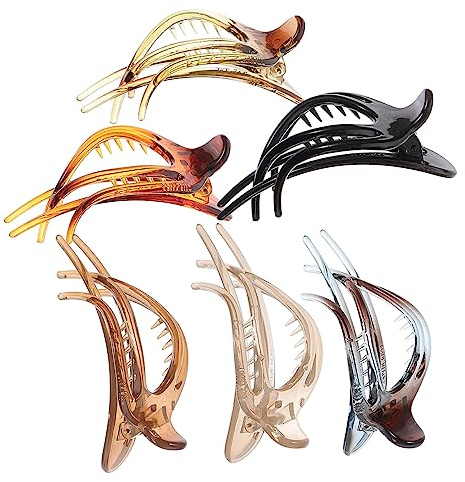 Pince à Cheveux Griffe Mate en Pc, Lot de 6 pour Femmes | Accessoires Cheveux Pince à Cheveux Griffe Mate, Maintien Ferme, Ne Se Déforme Pas Facilement, pour Coiffures et Mariage