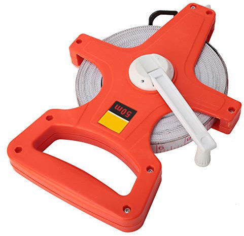 Metro a Nastro 50 M, Metro a Nastro a Bobina Aperta in Plastica Ispessita 50 M, Strumento Righello di Misurazione, Bobine di Nastro di Misurazione, Strumento di Misurazione