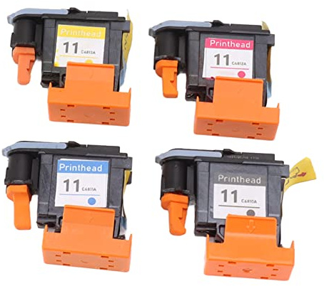 Confezione da 4 Testine di Stampa MagentaCiano Giallo Ricambio per Designjet 100 110 111 500 510 800 813 850, Buona compatibilità, Facile Installazione