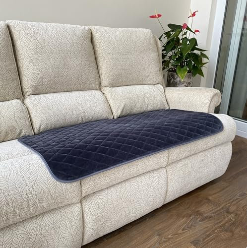 GuardedSleep Wasserdichte Sitzschoner, hochwertig, waschbar, für Erwachsene mit Inkontinenz, geeignet für Rollstühle, Sofas, Sessel und Autositze, Anthrazit, Größe L, 55 x 110 cm, AHW007_9_10