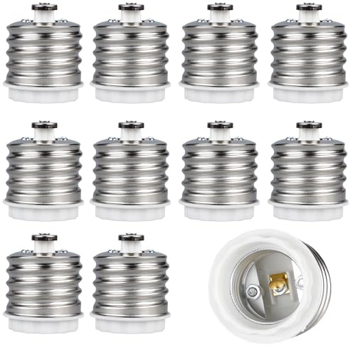 MEGYAD 10 pezzi Adattatore da E40 a E27: Convertitore attacco lampada, Socket adattatore per lampada