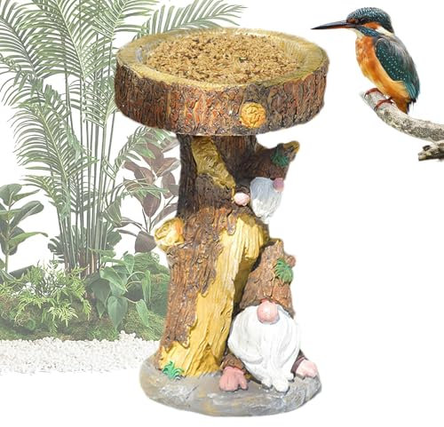 Vogelfutterstation, Vogeltränke für den Außenbereich | Vogeltränke und Futterstation für Garten | Wildvogelfutterspender für Spatzen, Amseln und Kleinvögel