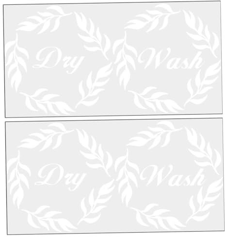 DOITOOL 2stücke Kreative Waschmaschinenaufkleber Für Wäschekammer Dekorative Wandsticker Für Glatte Oberflächen Leicht Anzubringen Entfernen Rustikales Design Für Ansprechendes