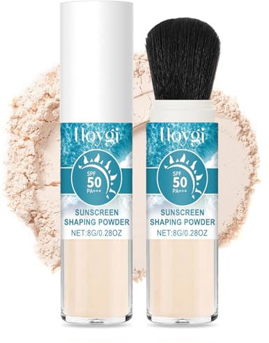 Polvere minerale fissante per la protezione solare, polvere minerale SPF 50+++, traslucida, controllo dell'olio, finitura opaca naturale, lunga durata, leggera, traspirante, per tutte le pelli