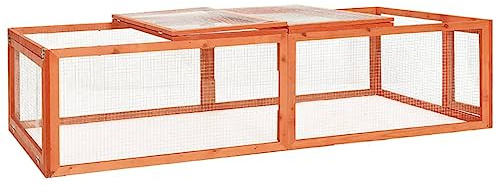 Willood Kaninchenstall 183x90x46,5 cm Massivholz Tanne