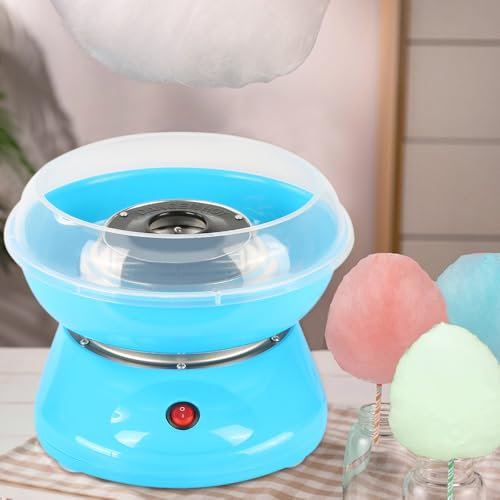 Supfine Machine à Barbe à Papa pour la Maison | Machine à Barbe à Papa Domestique Machine à Bonbons | Barbe a Papa pour les fêtes d'enfants, les Anniversaires, 220 V EU (Bleu)