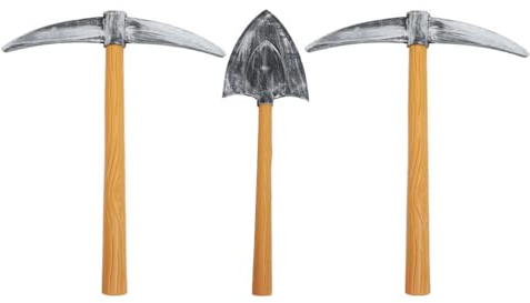 Garneck Spitzhacke Schaufel Requisiten Set Für Kostüme - 3 Stück Ideal Für Partys Bühnenaufführungen Und Cosplay 49X42X4.5Cm