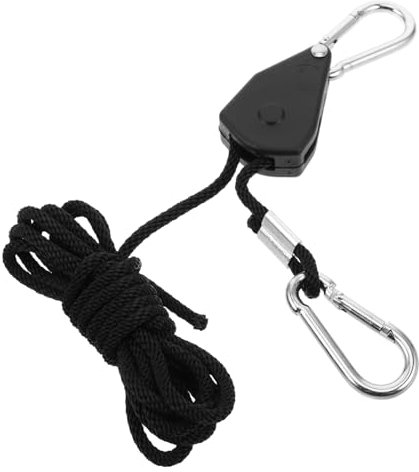 BELLIFFY 2m Seilaufhänger Mit Karabiner Verstellbare Seilaufhängung Seilbefestigung Für Grow-zelte Zum Aufhängen Von Pflanzenlichtreflektoren Und Pflanztaschen Robust Und Zuverlässig