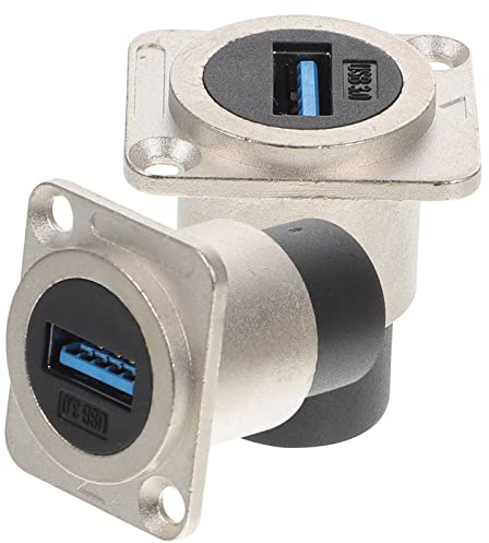 SHINEOFI 2 Stück USB 3.0 Einbaustecker für Panelmontage Metall und PC Material Anti Violett USB Buchse für Industrielle Anwendungen