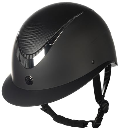 HKM Unisex – Erwachsene Alarion Reithelm, Schwarz/Silber, L