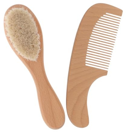 Babyhaarbürste, Kopfwaschbürste, 1 Satz für Babys und Neugeborene | Weiche Borsten, Leicht und Handlich, zur Sanften Pflege, für Geburtstage und Besondere Anlässe