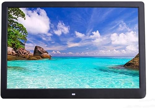 VUIKLCty Cornice Digitale da 15 Pollici con Batteria al Litio ad Alta risoluzione Che Supporta la Riproduzione di Video 1080P(Black)