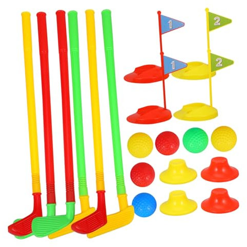 Mikinona 2 Sets Boys and Toys Educational Mini Golf Set Ball Game for Indoor Outdoor Practice Activity for Boy Girl