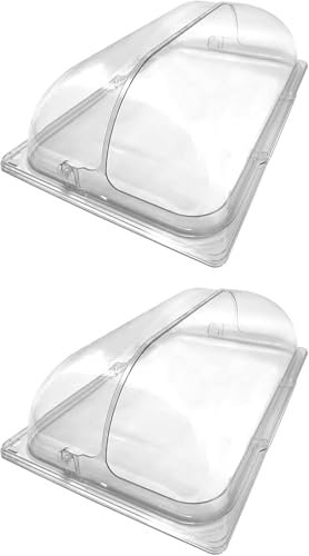 Transparente Kunststoffabdeckungen mit Rolldeckel, für Bäckerei und Dessert, staubdichter Deckel für Kuchen und Cupcakes