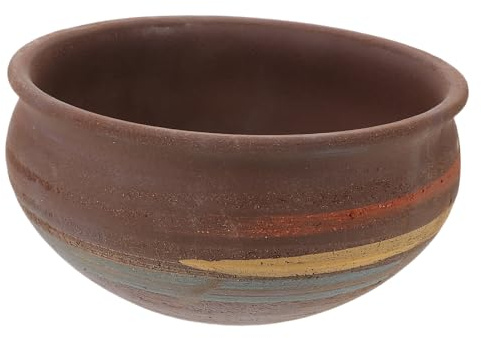 KONTONTY Pot De Fleurs Céramique pour Plantes Bol pour Nénuphars Jardinière pour Orchidées Conteneur pour Exposition Rebord De Fenêtre