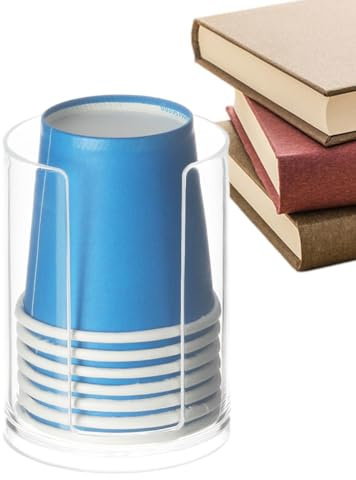 Dispensador de taza de tipo pully - portavasos de papel de agua para uso más frío | Organizador de copa montada en la pared para restaurantes, hoteles, cocinas, supermercados, estante de taza de acces