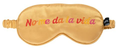 FISURA - Lustige Maske. Schlafmaske. Originelle Reisemaske. Material: Polyester. Maße: 20 x 10 cm. (No me da la vida, gelb)