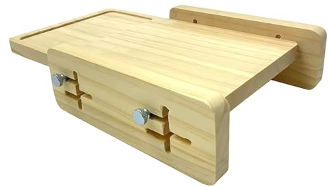Brödskärare i trä för att göra hemmagjord bröd, justerbar brödskärare, surdeg, 25 x 18 x 6 cm