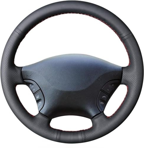 MEWANT Passgenauer Lenkradbezug zum Nähen für Mercedes-Benz Viano | W639 Viano Vito Individuelle Hand Nähen Auto Mikrofaser Leder Atmungsaktiv Für Beheizte Lenkräder Langlebig