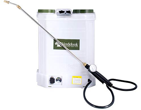 VERDELOOK Schulterpumpe mit Lithium-Akku 12 V 8 Ah 16 Liter inklusive Ladegerät für Gartenbewässerung