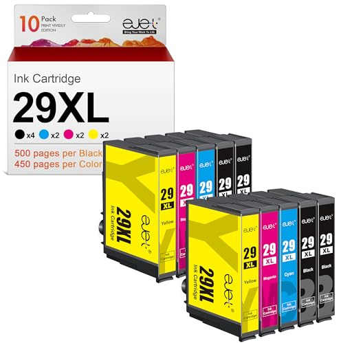 29 XL 29XL Multipack Druckerpatronen Kompatible für Epson 29 29XL Patronen | für Epson XP 352 Tintenpatronen für Expression Home XP-342 XP-245 XP-442 XP-235 XP-335 XP-432 XP-435 XP-332 XP-345 (10-Pack)