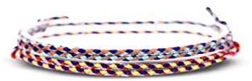 Made by Nami Surfer Fußband 2-er Set Damen & Herren - Dünnes Boho Hippie Fußkettchen geflochten- Handmade Strand Festival Accessoires - 100% Wasserfest & Verstellbar
