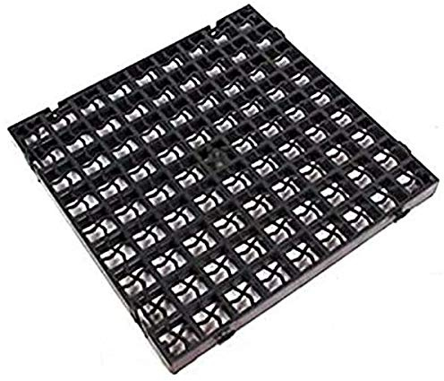 My Garden Essentials® 12 x Grass Grid Black Plastic Paving Driveway Grid Turf Grass Lawn Path Gravel Protector Drainage Mat Shed Greenhouse Base - 3 Square Meter
