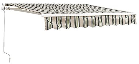 Manual Telescopic Canopy Manual Awning Canopy Outdoor Patio Garden Sun Shade Shelter Top Fabric Canopy Swings (MS, 2.5x2m)