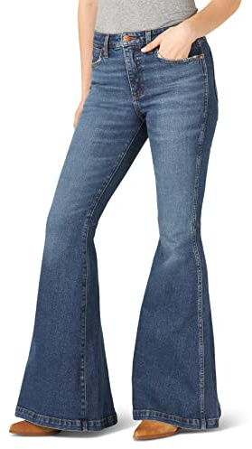 Wrangler Women's Retro High Rise Trumpet Flare Jean, Paige, 31-36