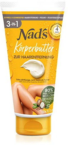 Nad's Enthaarungscreme Frauen - Haarentfernungscreme Für Körper - Körperbutter 3in1