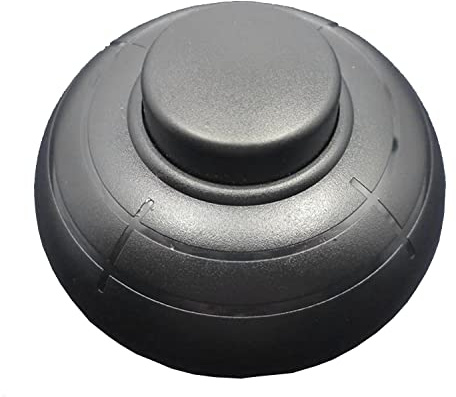 Fußschalter Rundfußschalter Fußtretschalter 230V 2A Druckschalter Schnurzwischenschalter 2-3 Adern Zwischenschalter Schnurschalter für Stehlamp Lampe | schwarz