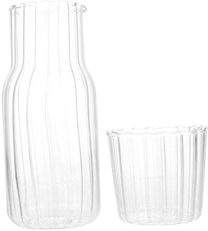 UPKOCH Cooling Kettle Glass Cold Water Jug Lid Beverage Holder for Party Household Use