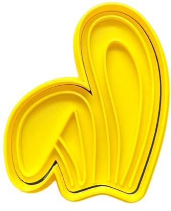 The Cookie Cutter Hub Bunny Ears Cookie Cutter and Matching Embosser for Cookies Biscuits Clay Baking Decoration