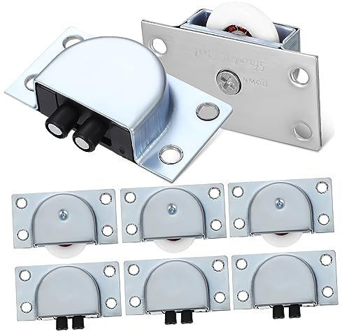 KITANDOVE 6 Stück Türrollen Für Schranktür Und Zimmertür Gleitrolle Schiebetürrad Ersatz Robuste Schiebetürrollen Für Möbel