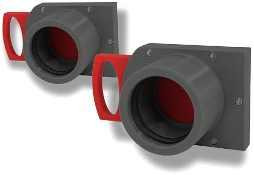 GENERIC 2er Set - DN 50mm Luft-Absperrschieber mit Muffe | Blastgate | PETG | Werkstattabsaugung | Absauganlage | Späneabsaugung | Abluft - Sperrschieber | Staubsammler | Luftreiniger | 2 Stück