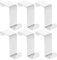 Ptwola 6 Stück Türhaken zum Einhängen Universell Edelstahl Türhänger Kleiderhaken Tür 2-seitig Verwendbar Türgarderobe für Tür, Schrank, Kleiderschrank (Silver)