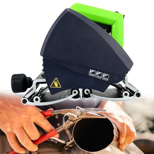 GESAIDES Tagliatubi Elettrico, Tagliatubi Elettrico, Taglio Tubi Multifunzionale, con Fissaggio di Precisione su Rotaia, per Tubi in Plastica e Tubi in Metallo,15-220mm