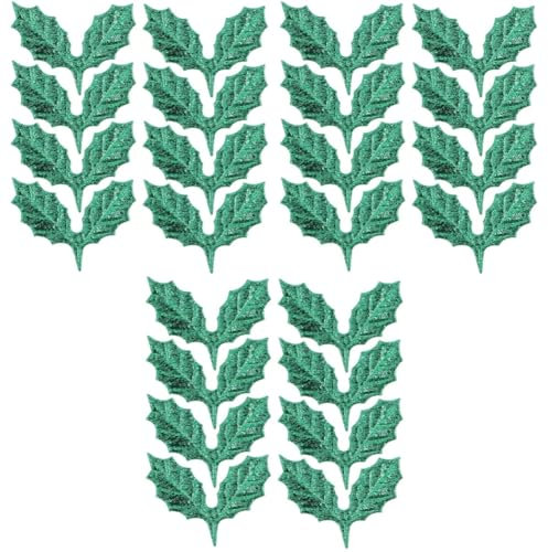 MAGICLULU 3 Set Ornamento Di Testa Di Foglia Foglie Di Agrifoglio Individuali In Miniatura Artificiali Albero Di Agrifoglio Finto Festa Di Natale Decorazioni Natalizie 100 pezzi * 3